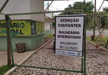 Balneário Municipal é interditado após forte chuva em Bonito