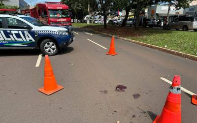 Idosa é atropelada por caminhonete na calçada da Avenida Mato Grosso